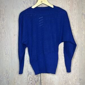 NWT Vintage Les Copains Blue Sheer Striped Sweater